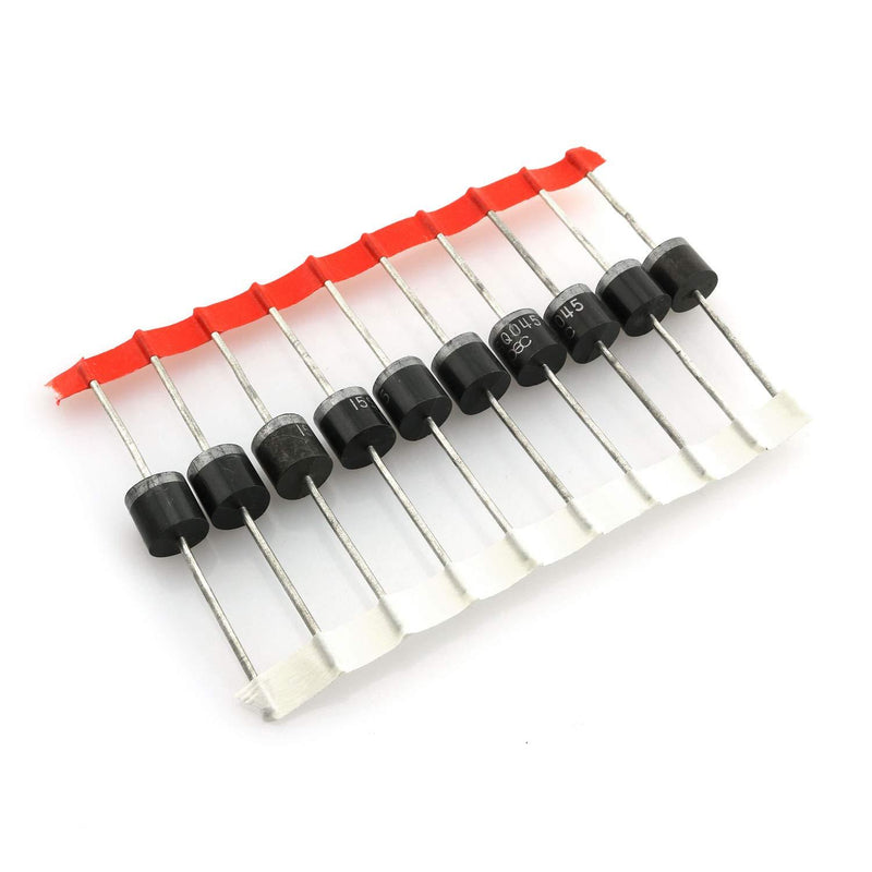 Tegg 15SQ045 Schottky 10PCS 15A Diode Axial Schottky Rectifie Blocking Diodes for Solar Cells Panel