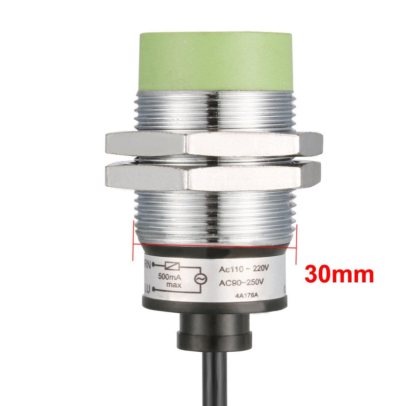 uxcell 1-15mm Inductive Proximity Sensor Switch Detector NO AC 110-220V AC 90-250V 500mA 2-Wire PR30-15AO