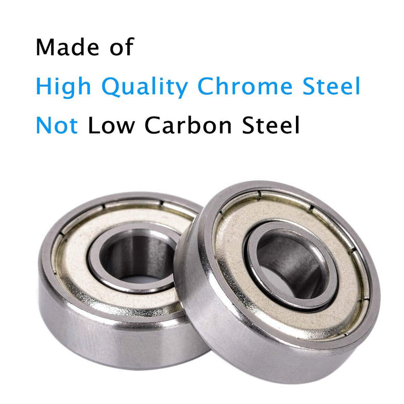 Donepart 6000 ZZ Bearings 10mm ID, 26mm OD, 8mm Width ABEC3 High Speed Double Metal Shielded Bearings for Motor, Wheels, Bicycle, Home Appliances, etc. (4 Pack)