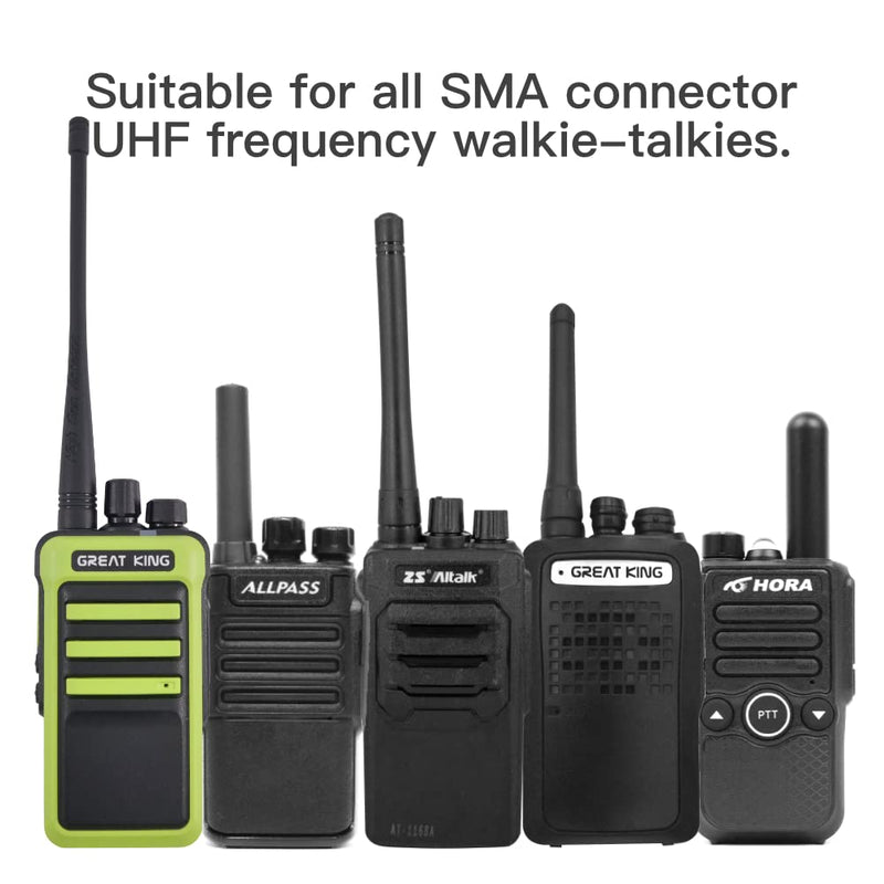 GRA-SH45 Shorty UHF 400-470MHz Radio Antenna - Lightweight, Stubby, and Efficient | 1.8 inches, SMA, 2-Pack SMA / 2-Pack