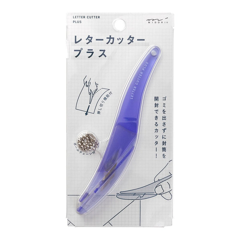 Midori Letter Opener and Cutter Plus, Blue (49852006)