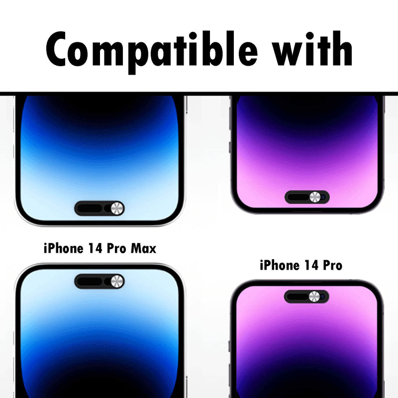 Front Camera Cover, Camera Cover Compatible with iPhone 14Pro/14Pro Max,Webcam Cover Protector Protect Privacy and Security(2PCS,Silver)