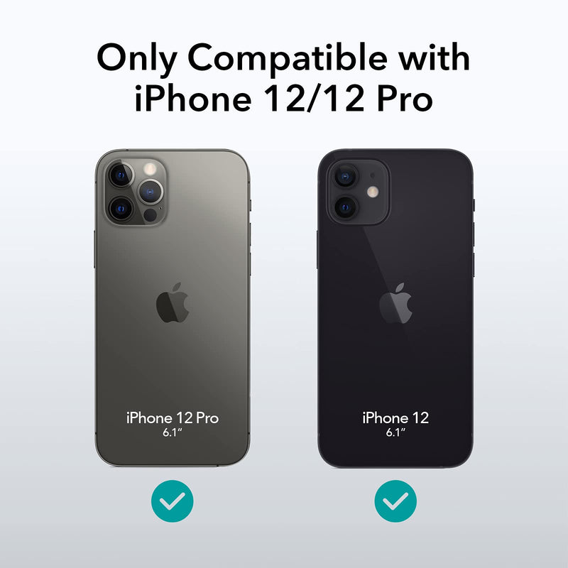 ESR Premium Silicone Designed for iPhone 12 Case and iPhone 12 Pro Case,[Liquid Silicone] [Soft Touch Gel Rubber] [Full Body Shockproof Protection] [Microfiber Lining], (2020) 6.1" - Black