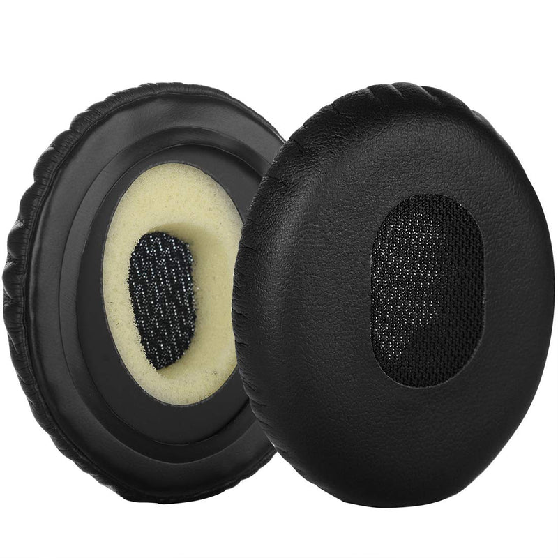 Geekria QuickFit Protein Leather Replacement Ear Pads for Bose On-Ear OE2, OE2i Headphones Earpads, Headset Ear Cushion Repair Parts (Black)