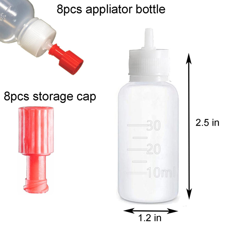 30Milliliter Precision Applicator Bottle with Blunt Tip Needle and Cap|14ga 16ga 18ga 20ga 22ga Blunt Needles|Oil Dropper Bottle, Glue Applications, Acrylic Painting, 8 Pcs