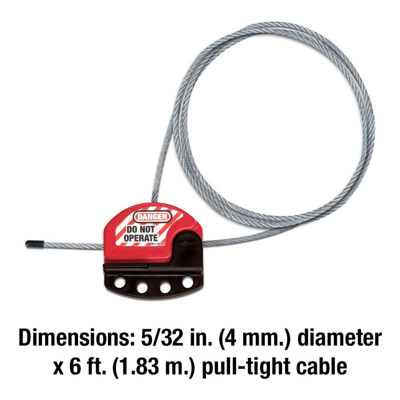 Master Lock S806 Adjustable Lockout Tagout Steel Cable