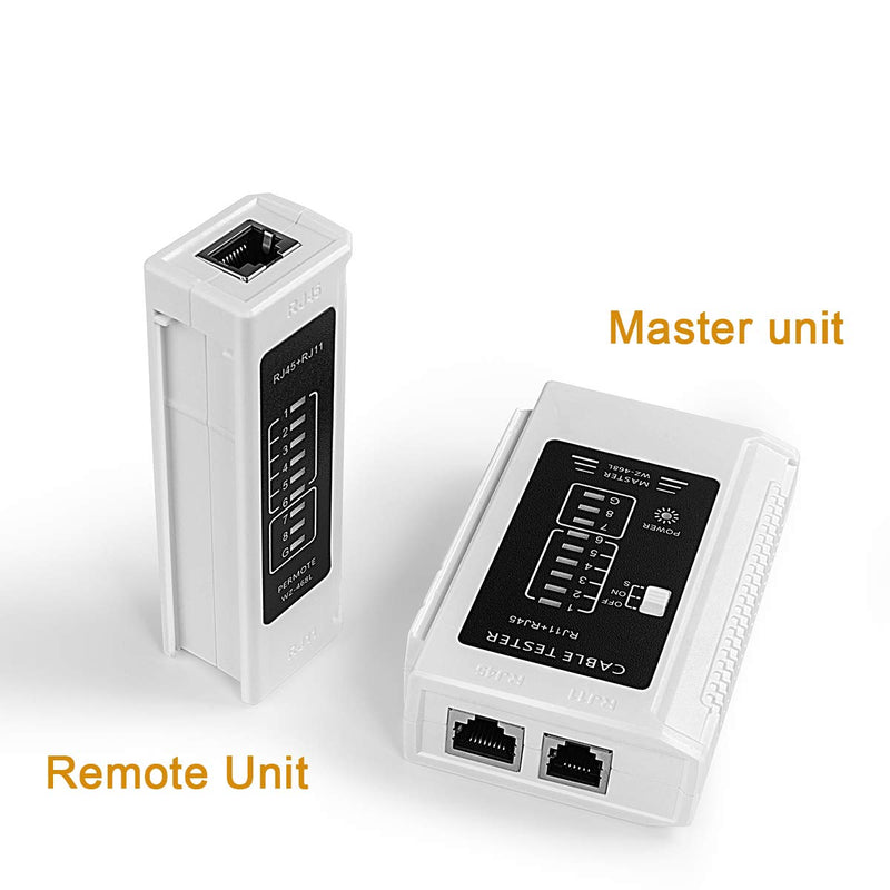 RJ45 Cable Tester Network Cable Tester Ethernet Wire Test Tool for LAN Phone RJ45 RJ11 RJ12 Cat5 Cat5e Cat6 Cat6a Cat7 UTP/Shield Cable 1