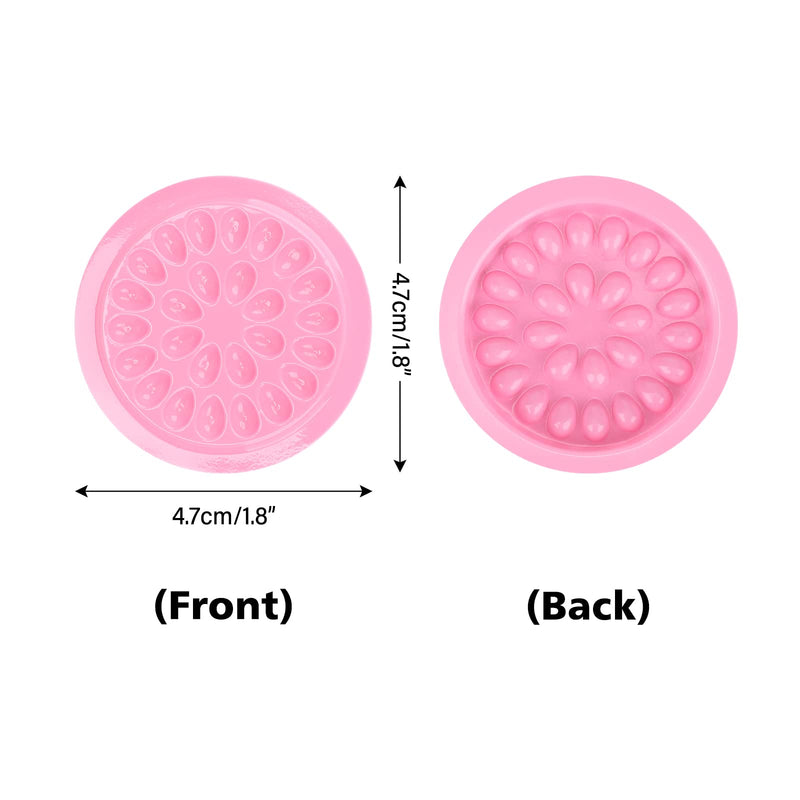 100PCS Flower Pallet Pad, False Eyelashes Extension Holder Plastic Pallet Pads for Eyelash Extensions (Baby Pink) 100PCS Baby Pink