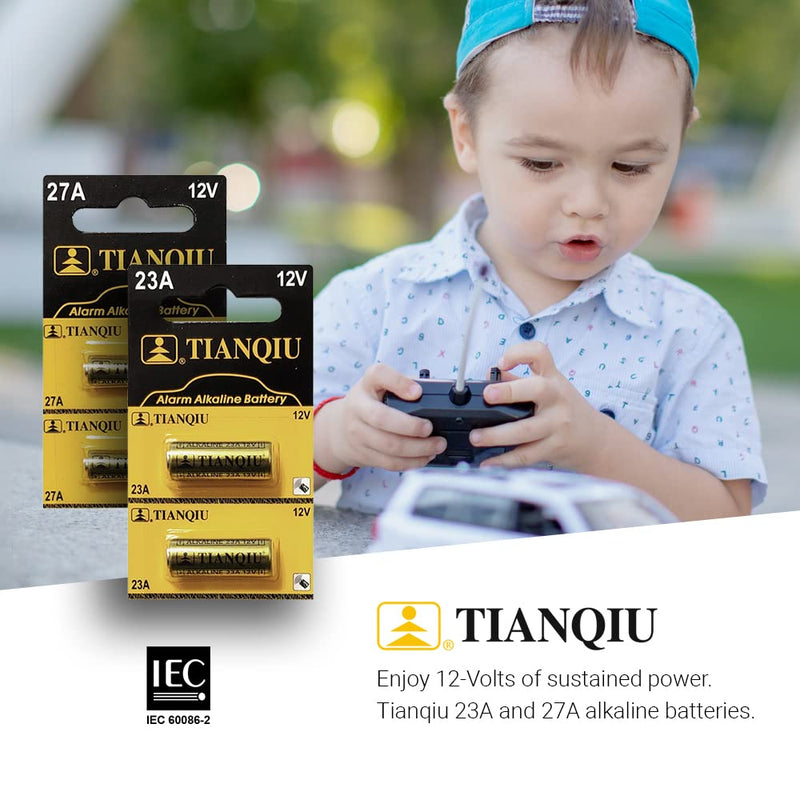 Tianqiu A27 12V Alkaline Battery, Tearstrip (25 Batteries) 25 Batteries