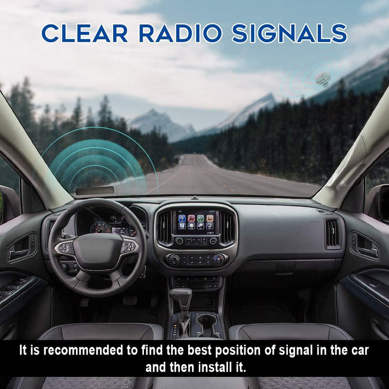 Bingfu Car Antenna Car Stereo FM AM Radio Antenna Car Adhesive Mount Hidden Patch Antenna for Vehicle Truck SUV Car Stereo in Dash Head Unit CD Media Receiver Player Audio HD Radio Tuner Amplifier Hidden Antenna