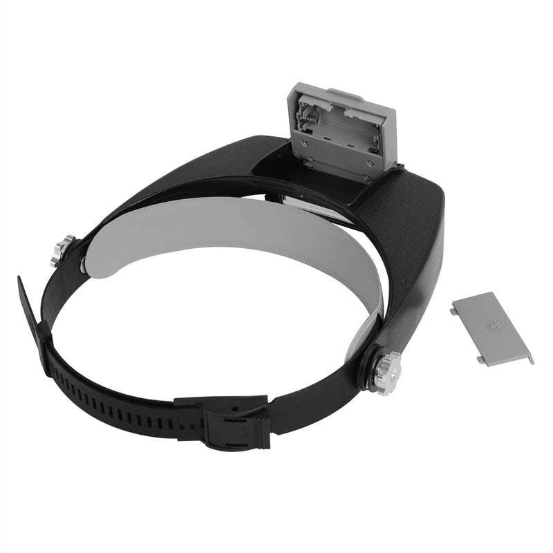 Headband Magnifier Glasses Jewelry Loupe Illuminated Magnifying Glasses 1.5X 3X 6.5X 8X Head LED Eye Watch Repair Glasses Tool Kits Eyewear Magnifier Helmet Magnifying Arts Crafts Head Magnifier