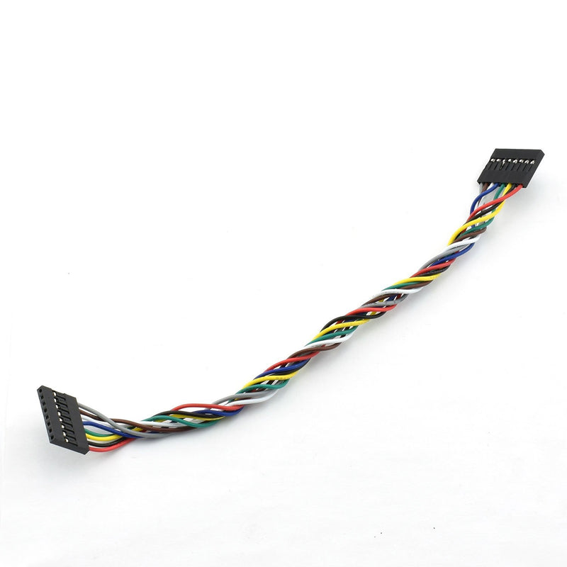ZYAMY 10PCS 8P Dupont Line 8P Pins 2.54mm Pitch Female to Female Dupont Cable Connector Multicolor Jumper Wire for Breadboard 20CM