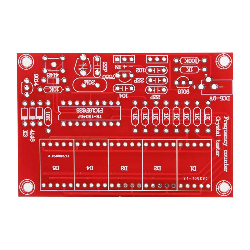 Crystal Oscillator Frequency Counter Tester Meter, DIY 1Hz-50MHz Frequency Indicator Crystal Oscillator Tester Module Kit with 5 Digits Digital Tube Display Red