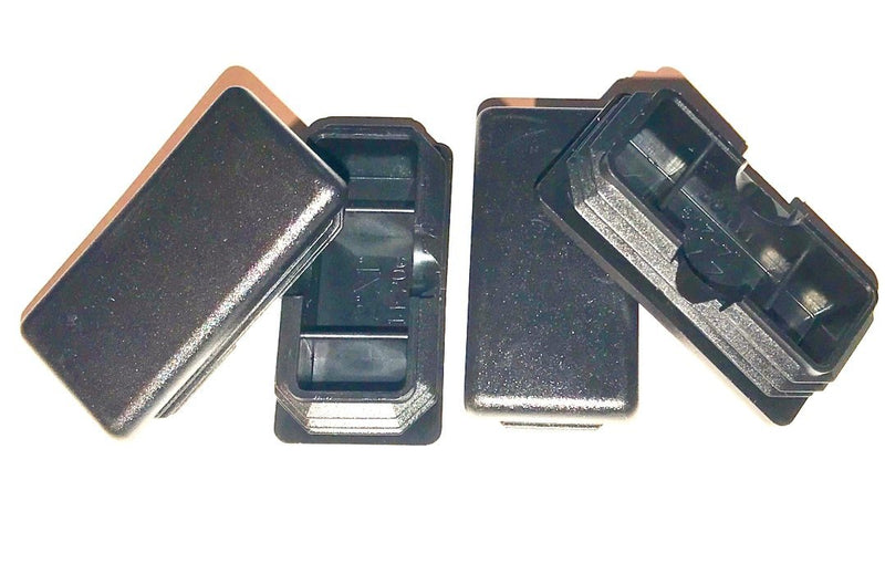 SBDs (Pack of 10) 2" x 1" Rectangular (14-20 Ga) Tubing Plastic Finishing Plug End Cap Insert (for ID L 1.83"-1.93", W 0.84"-0.93") 1 x 2 Inch Fence Post Finishing Inserts.