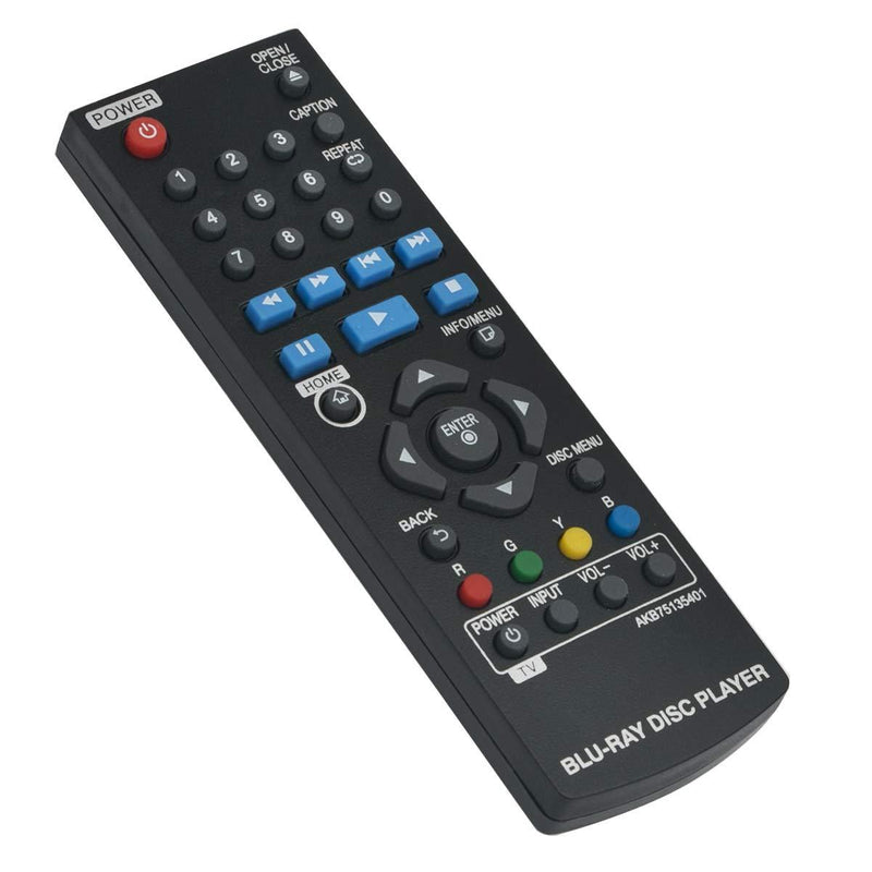 AKB75135401 Replacement Remote Control Applicable for LG UBK80 UP870 UP875 BPM35 BP175 Ultra HD Blu-ray Disc Player