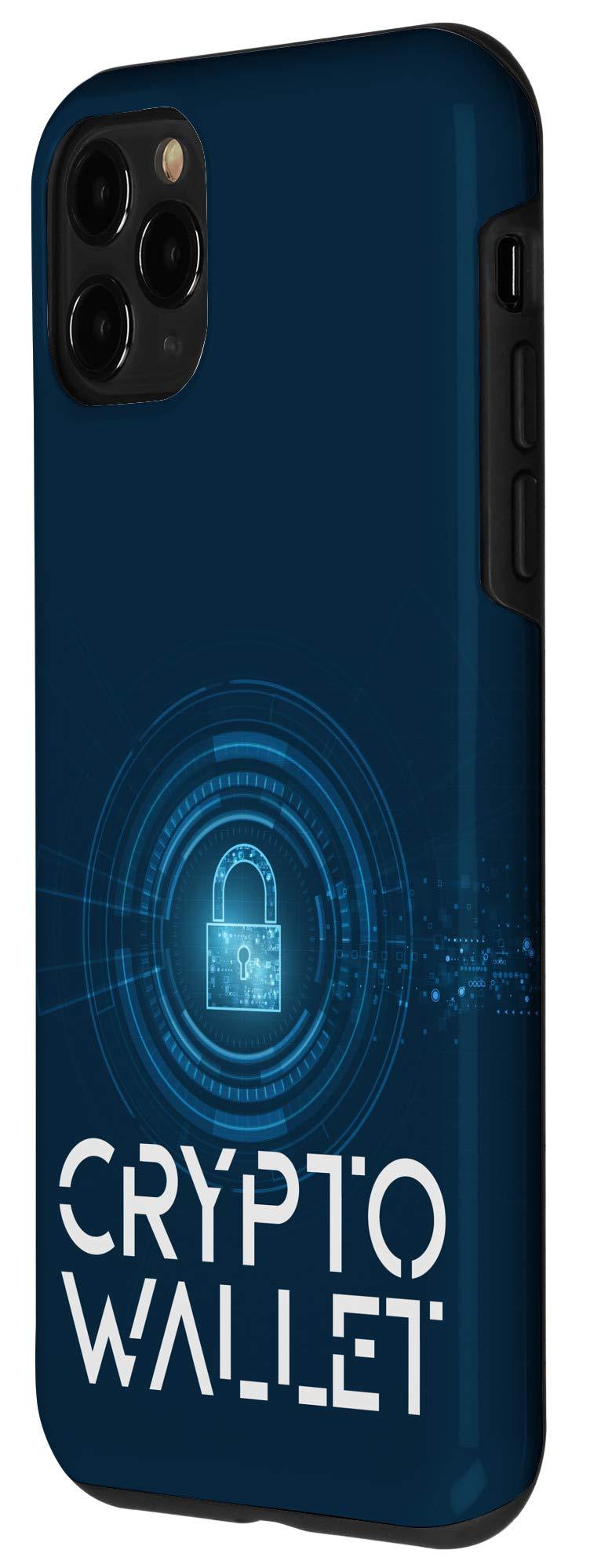 iPhone 11 Pro Crypto Wallet with Security Lock Navy Blue Case iPhone 11 Pro
