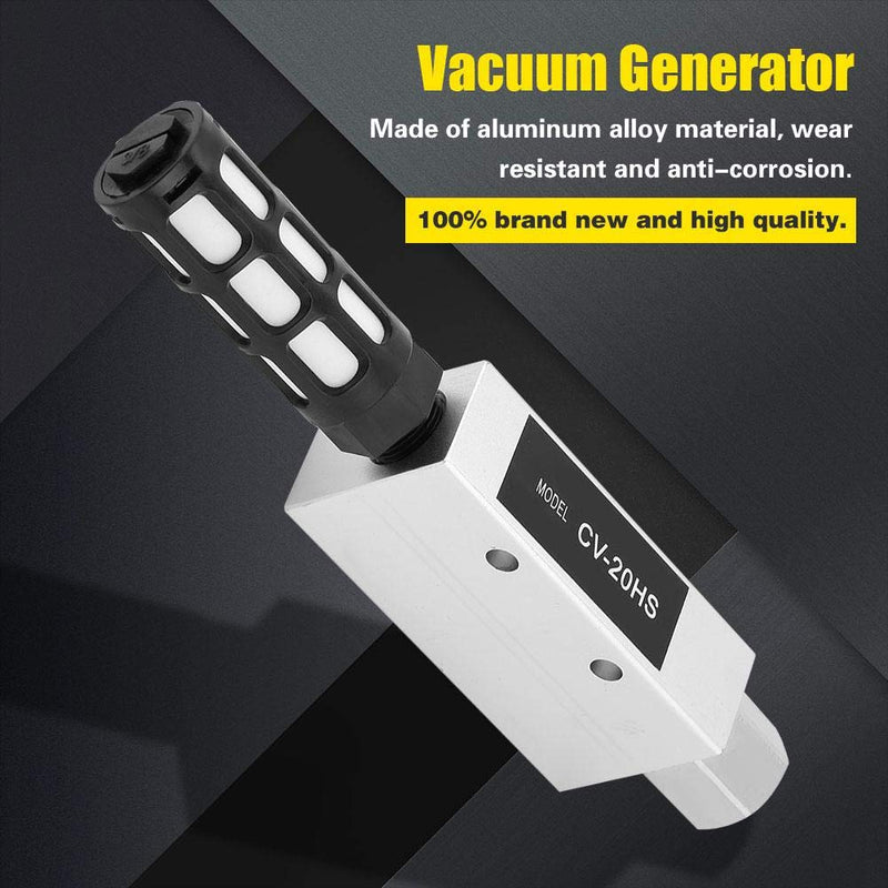 Akozon vacuum ejector, CV-20HS pneumatic vacuum ejector with silencer