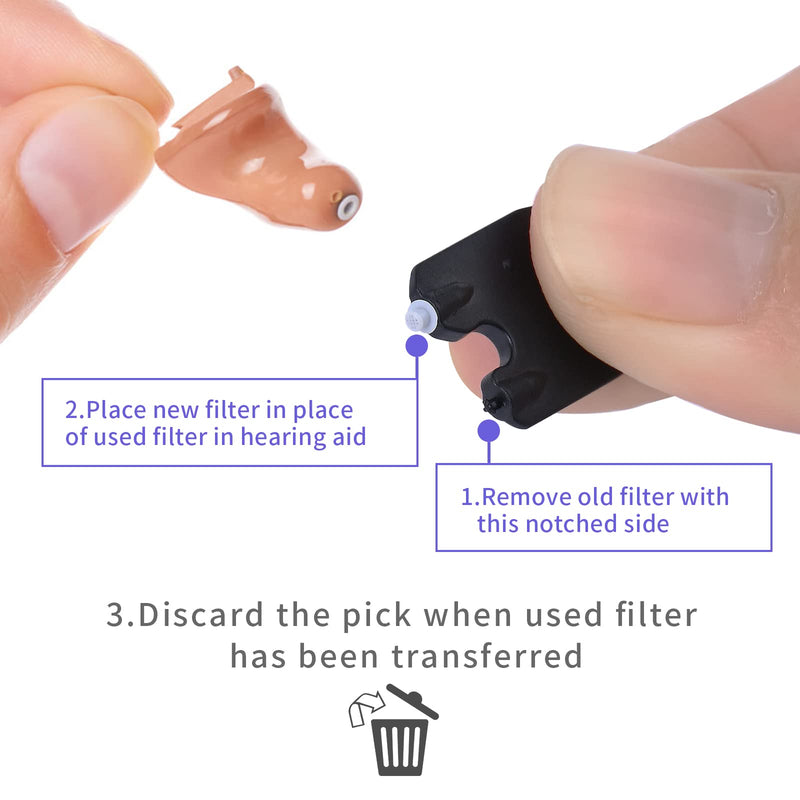for Oticon Hearing Aid MiniFit Wax Guard Filters ProWax Replacement Cerumen Stop Suitable for Oticon RITE RIC Models (3) 3