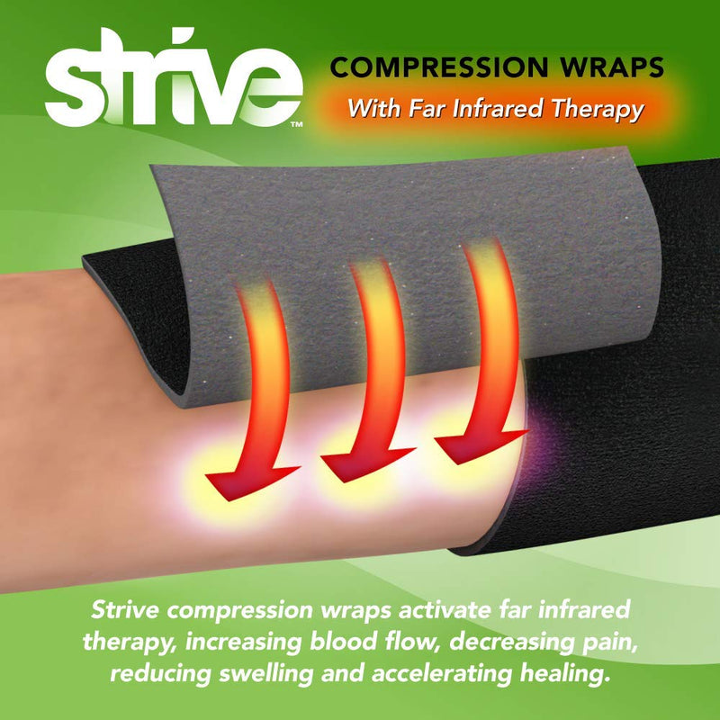 STRIVE Compression Therapy Wrap, 6 in X 100 in, Black, Made in The USA