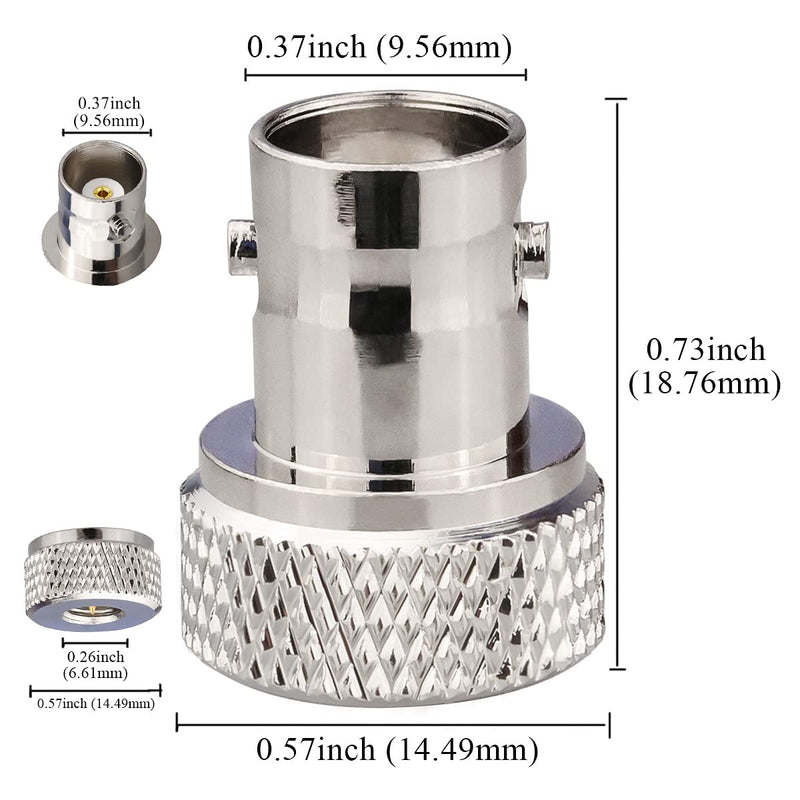 TUOLNK SMA Male to BNC Female RF Coax Connector for Two Way Radio Walkie Talkie RF Coaxial Adapter BNC to SMA Coax Adapter 2 Set