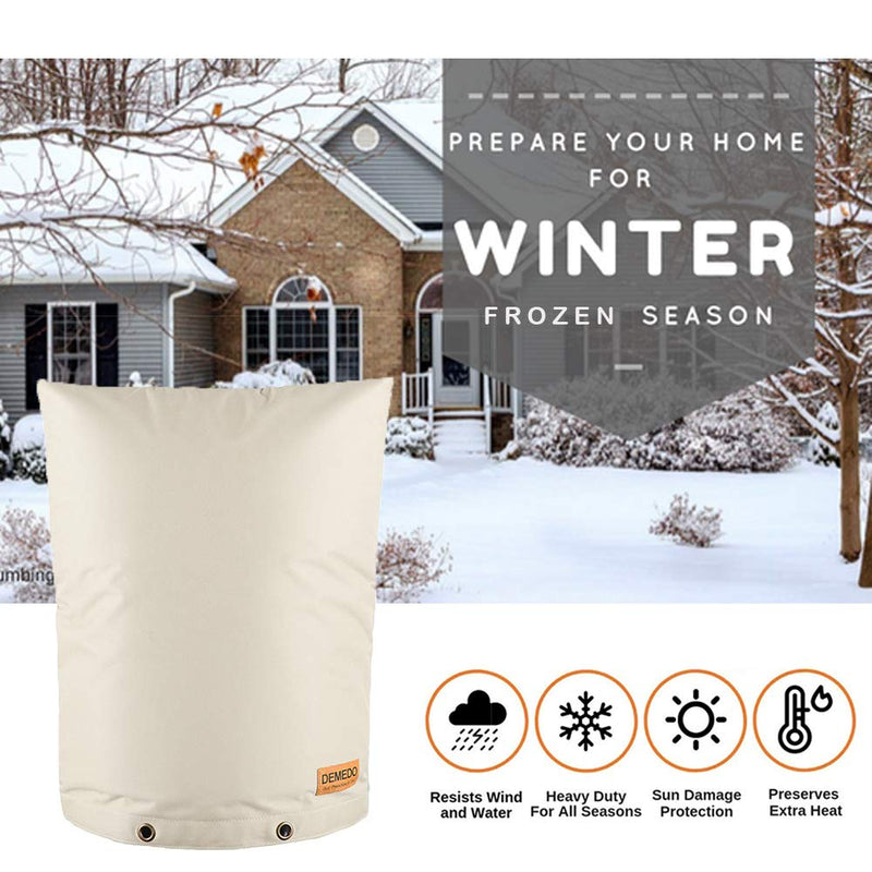 Backflow Preventers Protection, 16”W x 20”H Backflow Winter Cover, Insulated Cover Pouch for Irrigation Backflow Valve, Sprinkler Valves in Snow or Sun Exposure, Winterizing Backflow Preventers – Sand 16" x 20"