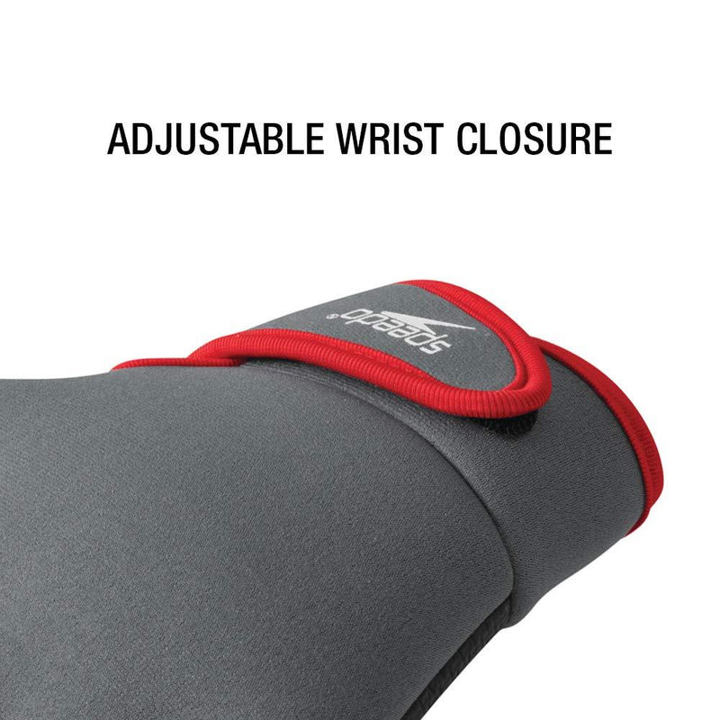 Speedo Aqua Fit Swim Training Gloves Large Charcoal/Red