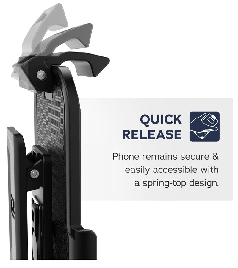 Encased Crystal Clear Belt Case for Samsung Galaxy S22 Ultra (6.8") Showcase Crystal-Back with Holster Clip (2022 Release)