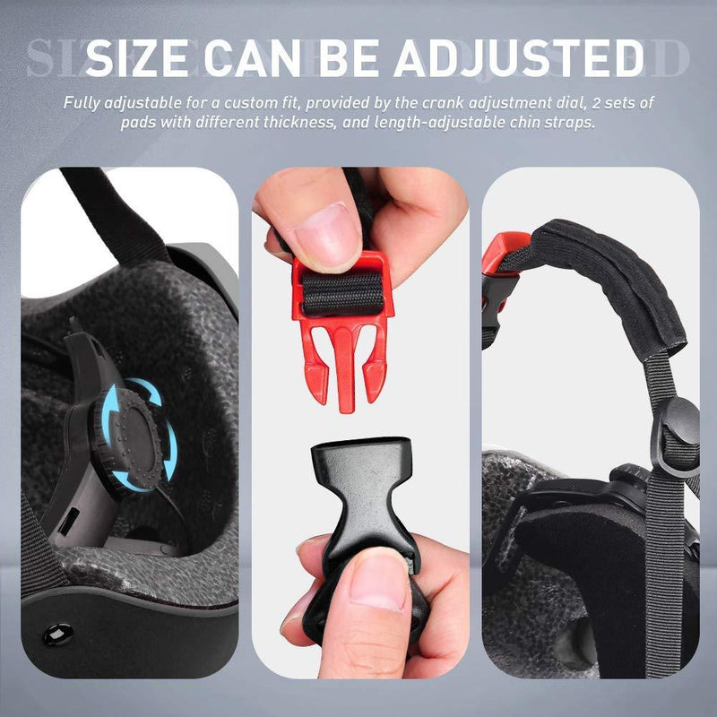 JBM Skateboard Helmet Impact Resistance Ventilation for Multi-Sports Cycling Skateboarding Scooter Roller Skate Inline Skating Longboard Black Small