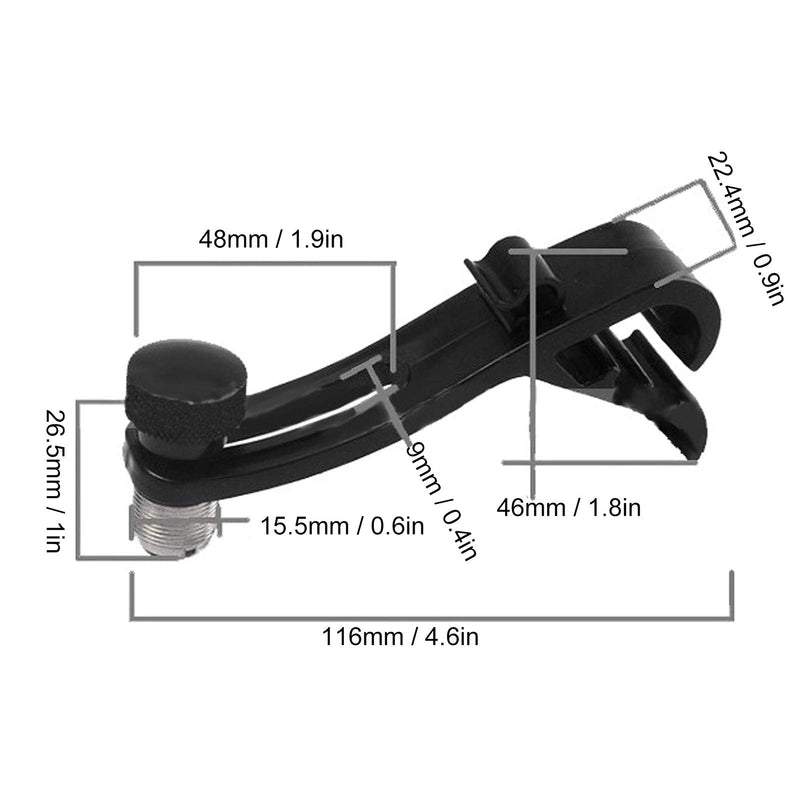 Drum Microphone Clip, 4Pcs Microphone Drum Mount, Drum Rim Mic Clips, Drum Microphone Clamp, Shockproof Drum Microphone Securing Clip Musical Instrument Supplies