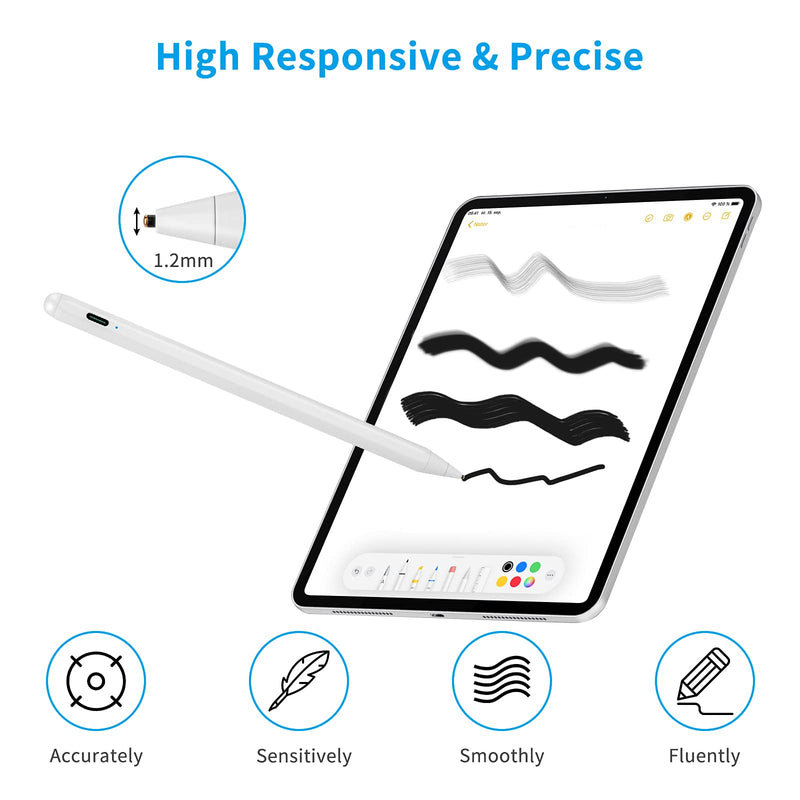 Lenovo Ideapad Flex 5 Pen,Active Stylus Pen for Lenovo Ideapad Flex on Precise Writing/Drawing/Sketching with Fine Point Tip Stylus for Ideapad Flex 5 Pen,White