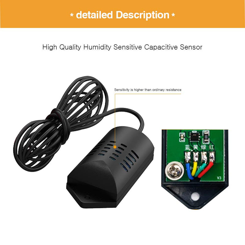 diymore Digital Temperature Controller Humidity Controller SHT2000 AC 110V-230V Humidity Controller Thermostat with Probe Heating Cooling Humidification SHT2000 AC 110V-220V
