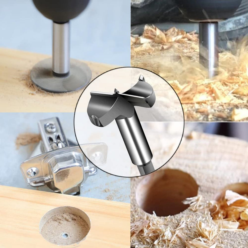 Tungsten steel Forstner drill bit 80 mm, ASNOMY Forstner drill bit, wood drill pot drill art drill for wood and hardwood…