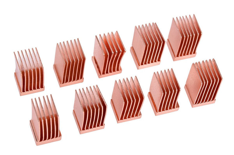 Alphacool 17425 GPU RAM Copper Heatsinks 6,5x6,5mm - 10pcs Air Cooling Passive Coolers
