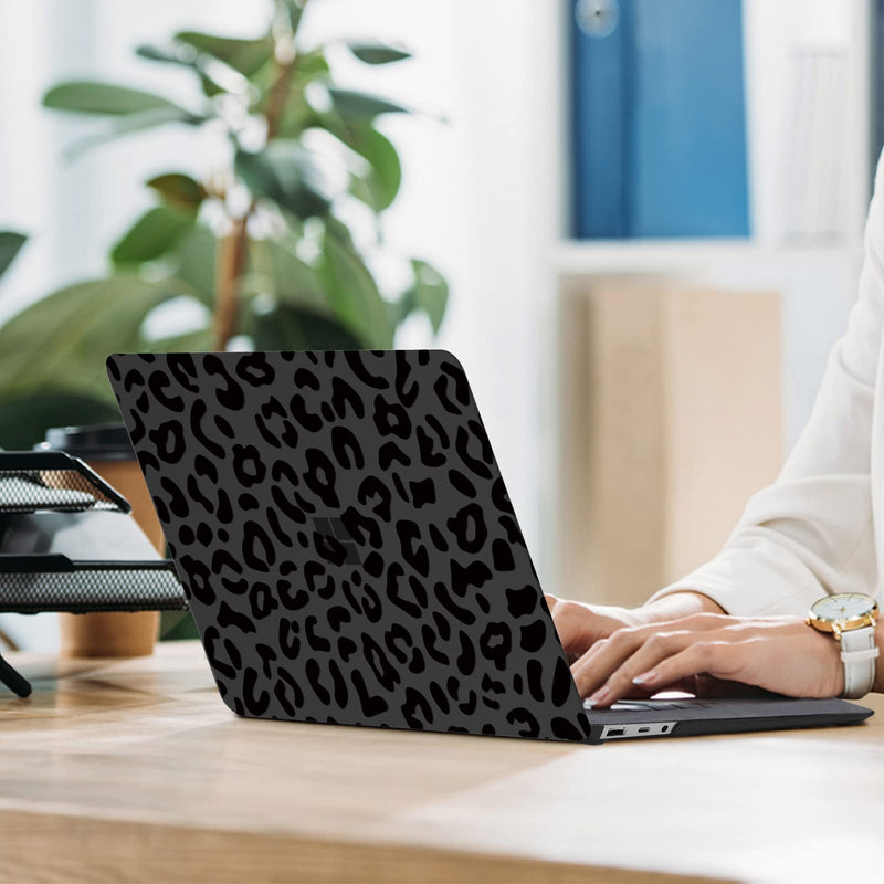 MOSISO Case Compatible with Surface Laptop 5/4/3/2 13.5 inch 2022-2018 with Alcantara Keyboard (Models: 1950&1958&1867&1769), Plastic Leopard Grain Hard Case&Keyboard Cover&Screen Protector, Black