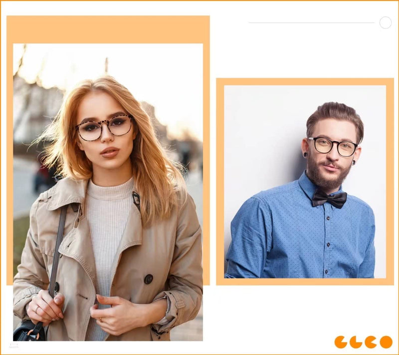 IBOANN 3 Pack Blue Light Blocking Glasses Women/Men, Round Fashion Retro Frame, Vintage Fake Eyeglasses with Clear Lens A1 Light Black & Leopard & Tranparent