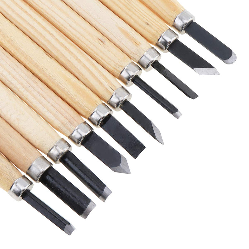 OriGlam 10pcs Professional Wood Carving Chisel Set, Carbon Steel Wood Carving Tools, Woodworking Chisels Wood Chisel Kits, Power Grip Carving Tools Great for Carving Woodworking Beginners & Kids