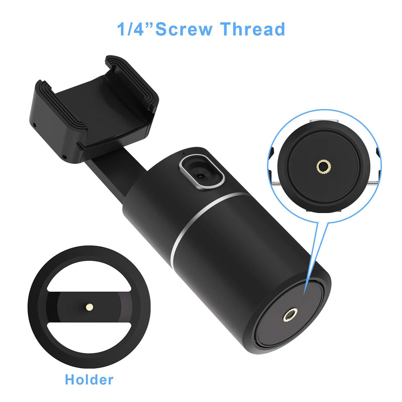 Auto Tracking Phone Holder,360° Rotation Face Body Track Mount,Tracking Tripod for Vlog Shooting Live Streaming,Build-in Battery,No APP Required(Black)… black