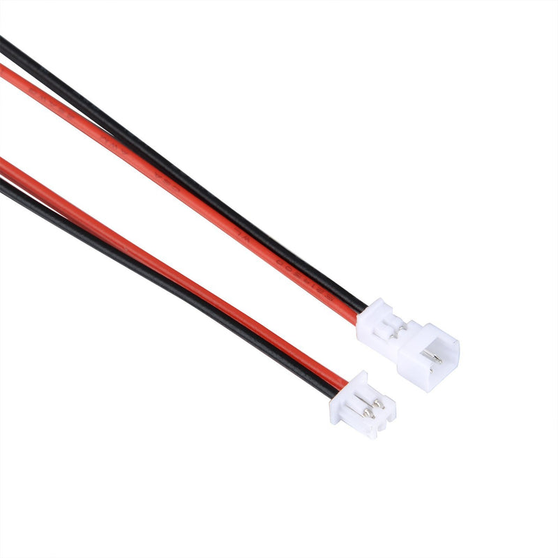 eBoot 20 Pairs 1.25 mm JST 2 Pin Micro Electrical Male and Female Connector Plug with 10 cm Wire Cable