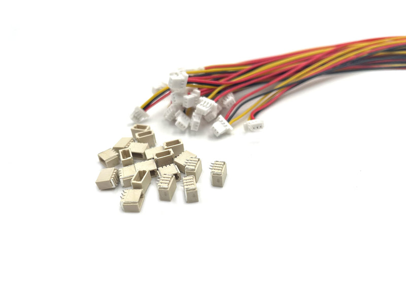 20 Sets Mini Micro Sh 1.0mm Jst 3-Pin Connector Plug Male with 150mm Cable & Female 15mm/5.9inch