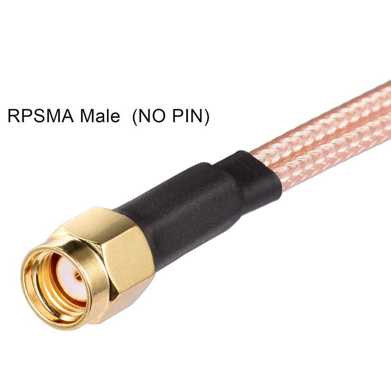 SUPERBAT RPSMA Coax Splitter Cable RP-SMA Plug to Dual RP-SMA Bulkhead Jack Cable 50ohm 6" for WiFi Antenna Router Security IP Camera Monitor Mini PCIE Card etc. RPSMA male to Dual female