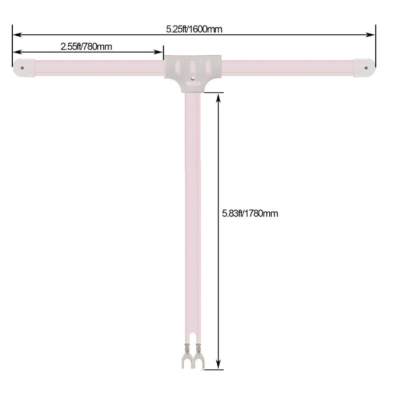 Indoor AM FM Antenna, Ancable 300 ohm FM Dipole Antenna and 2-Pin Bare AM Antenna Kit for Pioneer Marantz Sony etc Table Top Home Stereo Receiver Radio Receiver Antenna