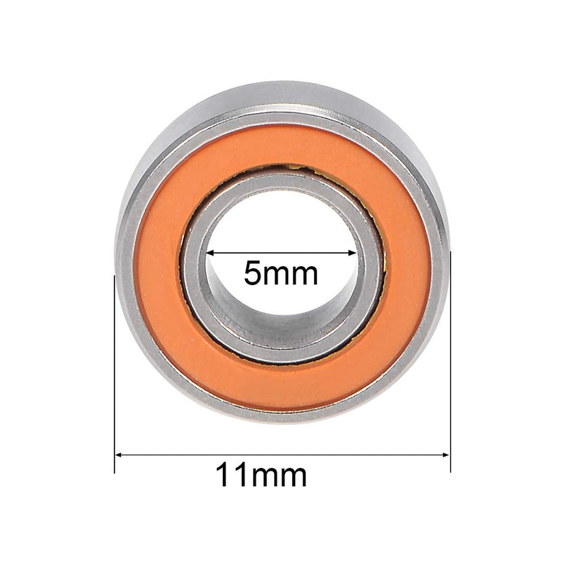 uxcell SMR115C-2OS Hybrid Ceramic Ball Bearing 5x11x4mm ABEC-7 Stainless Steel Bearings