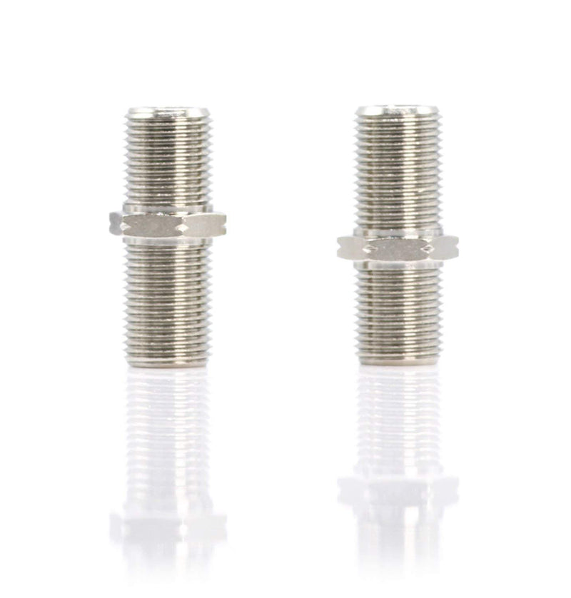 Cable Extension Coupler | 4 Pack | Connects Two Coaxial Video Cables, for Coax F81 (Female to Female) 3GHz Satellite, Cable TV, and Cable Internet Rated Silver