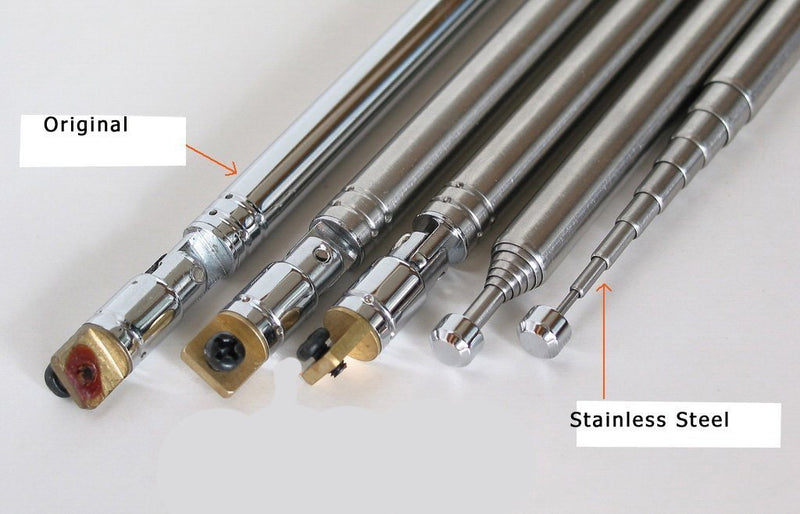 Tecsun PL Seies Radio Stainless Steel Replacement Telescopic Antenna for Tecsun PL880,PL660,PL390,PL398,PL398BT, Radios