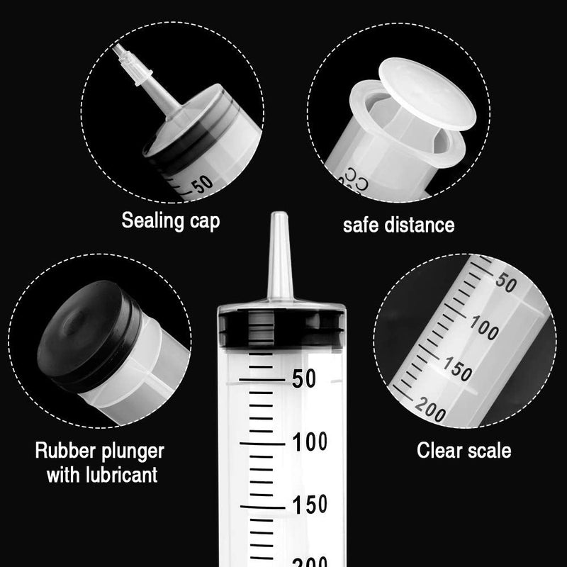 Large Syringe 300ml Reusable Liquid Syringe with Catheter Large capacity plastic syringe for laboratory, industrial, garden and pet feeding
