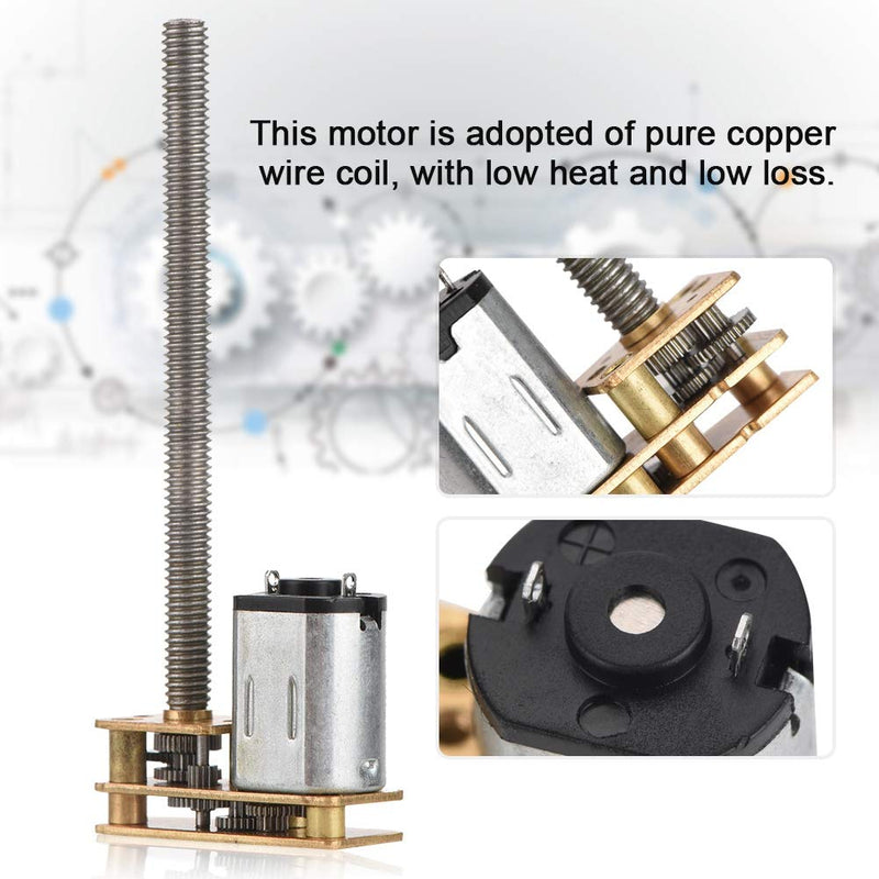DC 6V/12V Long Thread Gear Motor Electronic Gear Motor for Car Model Robot Electronic Toys and Crafts (6V 1000RPM) 6V 1000RPM