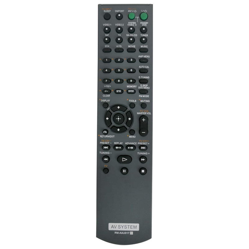 New RM-AAU017 Replace Remote Control RMAAU017 fit for Sony AV Receiver Home Theater System HT-SF2000 HT-SS2000 STR-KS2000 HT-SF1200 HT-SS1200 STR-KS1200 SS-MSP2200 SS-CNP2200 SS-SRP2200 SS-WP2200