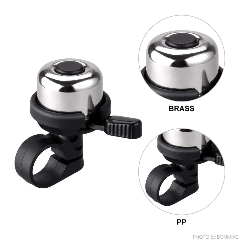 BONMIXC Bike Bell Brass Mini Silver