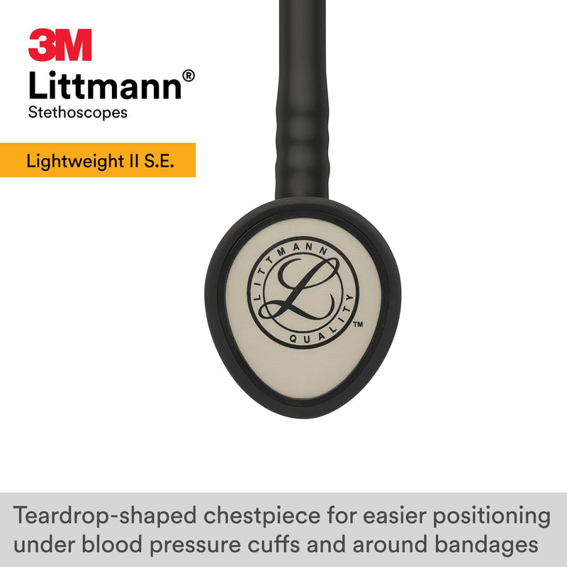 3M Littmann Lightweight II SE stethoscopes, 2450, black tube, 70 cm, piece