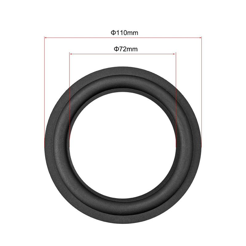 uxcell 4.5" 4.5 Inch Speaker Rubber Edge Surround Rings Replacement Part for Speaker Repair or DIY